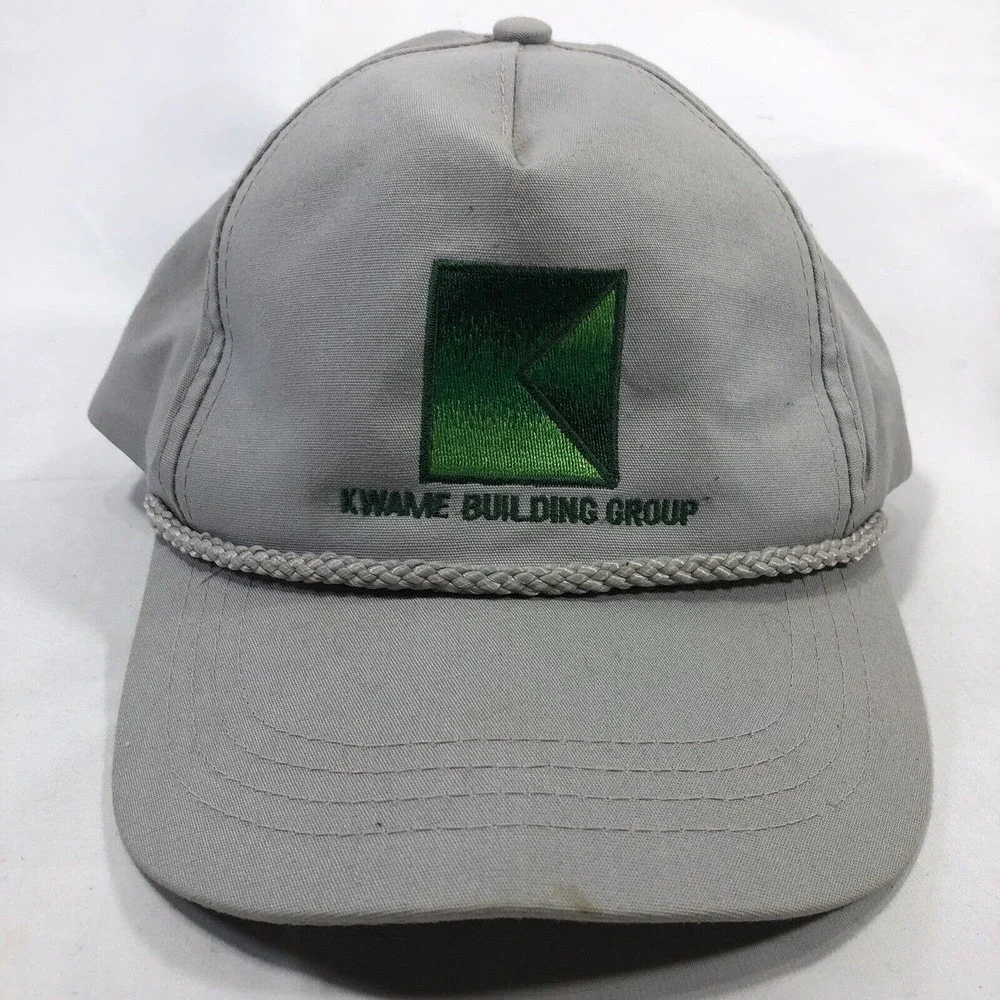 Kwame Building Group Rope Hat Cap Yupoong Adjustable Strap One Size Fits Most OS